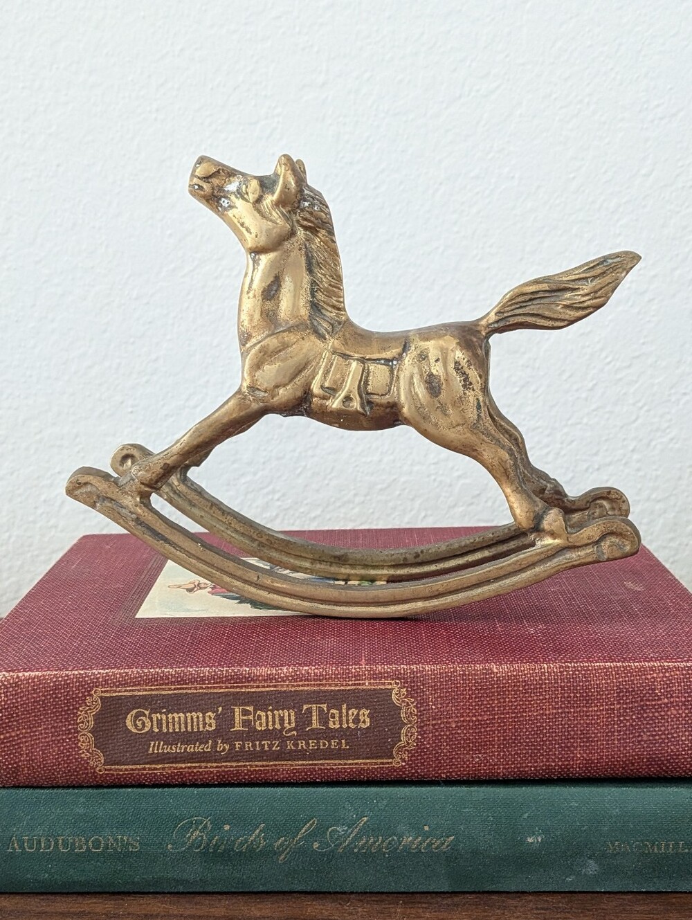 Vintage Solid Brass Rocking Horse Figurine 7x5.25 - Picture 3 of 10